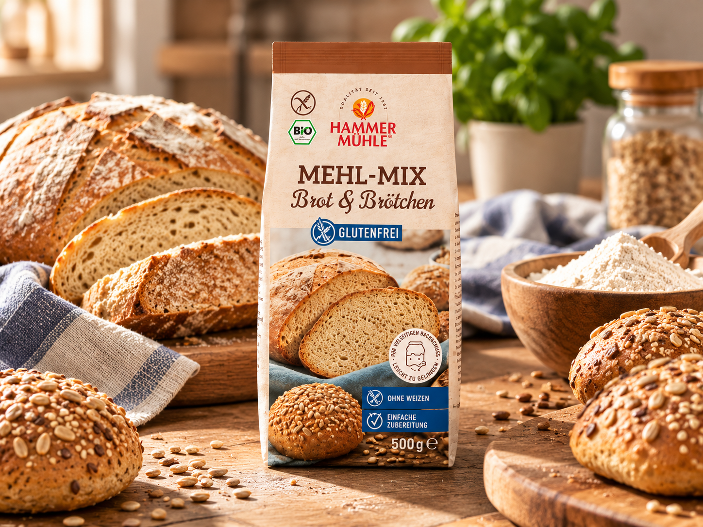 Rustic Gluten-Free Baking Mix Still Life